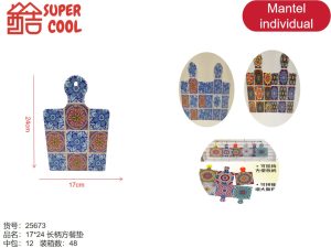 Mantel individual ceramica base de corcho