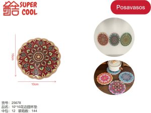 Posavasos de ceramica base de corcho