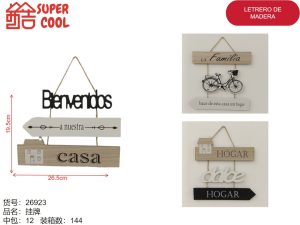 Letrero de madera