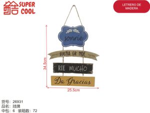 Letrero de madera
