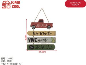 Letrero de madera