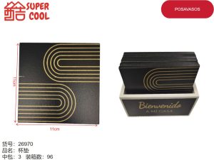 Posavasos de ceramica base de corcho