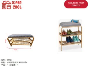 Taburete con zapatera