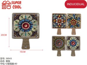 Posavasos de ceramica base de corcho