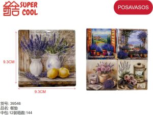 Posavasos de ceramica base de corcho