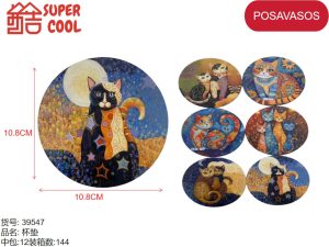 Posavasos de ceramica base de corcho