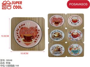 Posavasos de ceramica base de corcho