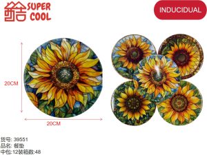 Posavasos de ceramica base de corcho