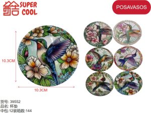 Posavasos de ceramica base de corcho