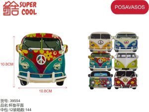 Posavasos de ceramica base de corcho