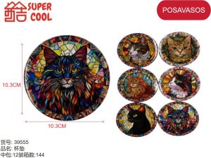 Posavasos de ceramica base de corcho