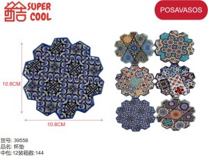 Posavasos de ceramica base de corcho