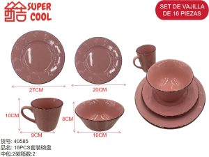 Set de loza 16 unidades