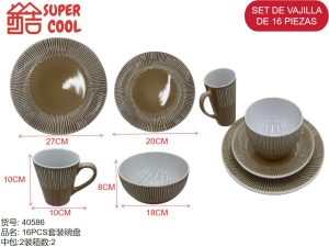 Set de loza 16 unidades
