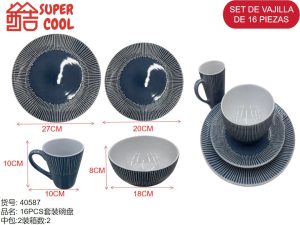Set de loza 16 unidades