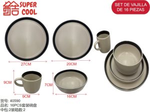 Set de loza 16 unidades