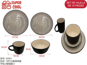 Set de loza 16 unidades