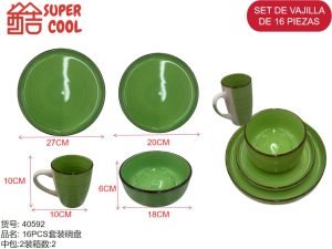Set de loza 16 unidades