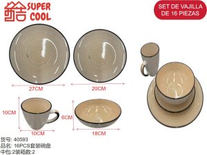 Set de loza 16 unidades