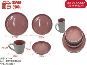Set de loza 16 unidades