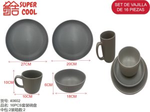 Set de loza 16 unidades