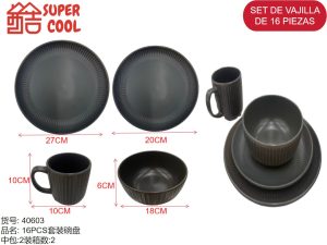 Set de loza 16 unidades