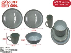 Set de loza 16 unidades