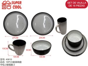 Set de loza 16 unidades