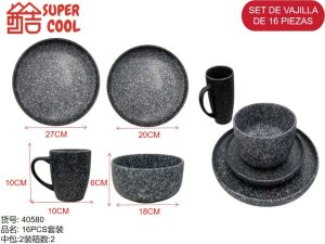 Set de loza 16 piezas